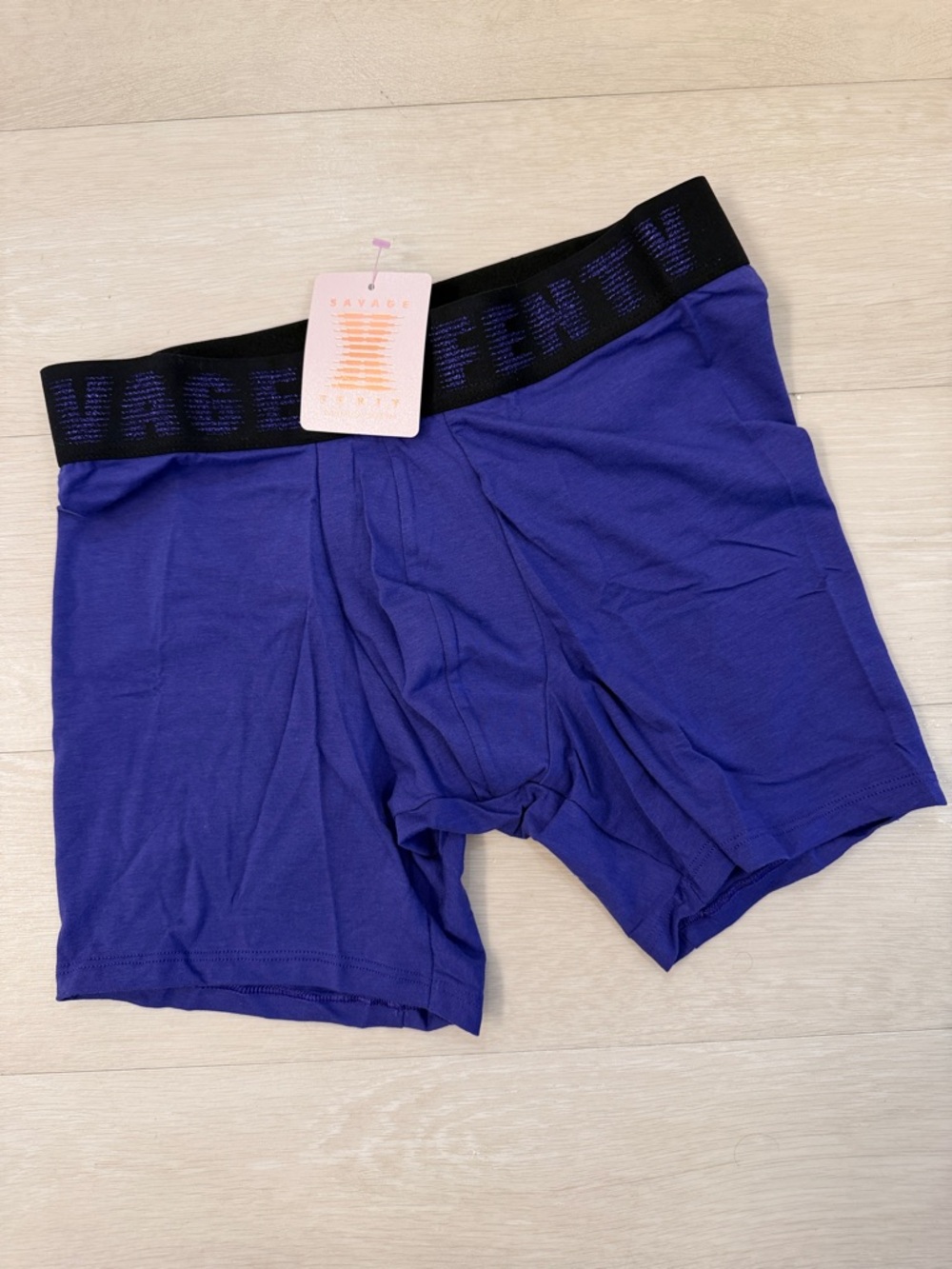 Men's Stretch Boxer Briefs - Purple/Blue with Black Waistband - Savage X Fenty
